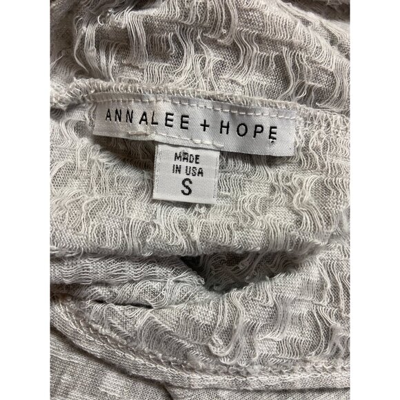 Annalee Hope Womens Poncho Wrap Top Small Gray Knit Lightweight USA Minimalist - Picture 3 of 7